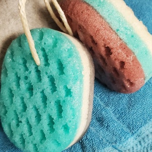 Soap Infused Bath Sponge: Vegetable Glycerin Soap