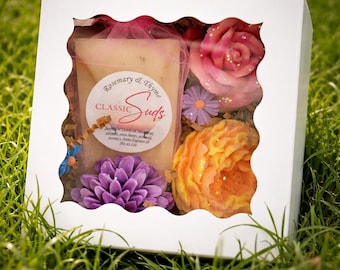 Floral Soap Gift Box Handmade Flower Soaps, Mothers Day