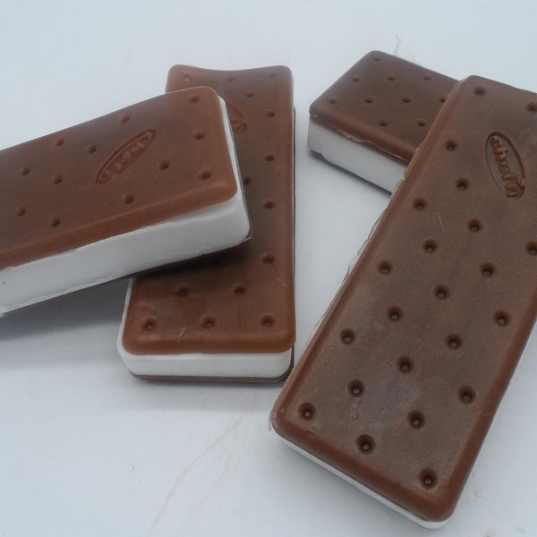 Ice Cream Sandwich soap, faux food soap, dessert soap