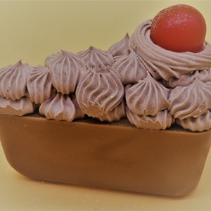 Chocolate Cake soap slice, dessert soap, cake soap, faux food soap
