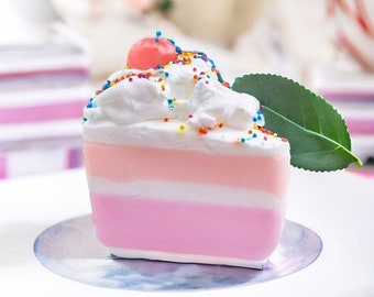 Birthday Cake soap slice, dessert soaps, cake soap, fake food