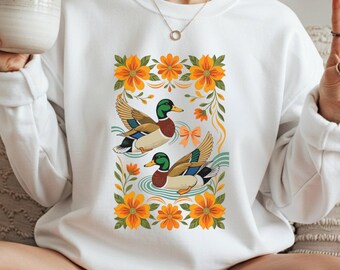 Quirky Ducks Sweatshirt: Funny Animal Crewneck Pullover