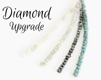 Genuine Diamond Upgrade for Custom Birthstone Jewelry - April Birthstone Upgrade