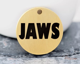 Dog Tag voor honden, Jaws Dog ID Tag, Premium Pet Tags, Hoge zichtbaarheid op maat gegraveerd Pet Tag, Diep Gegraveerd Pet Tag, Hond Naamplaatje