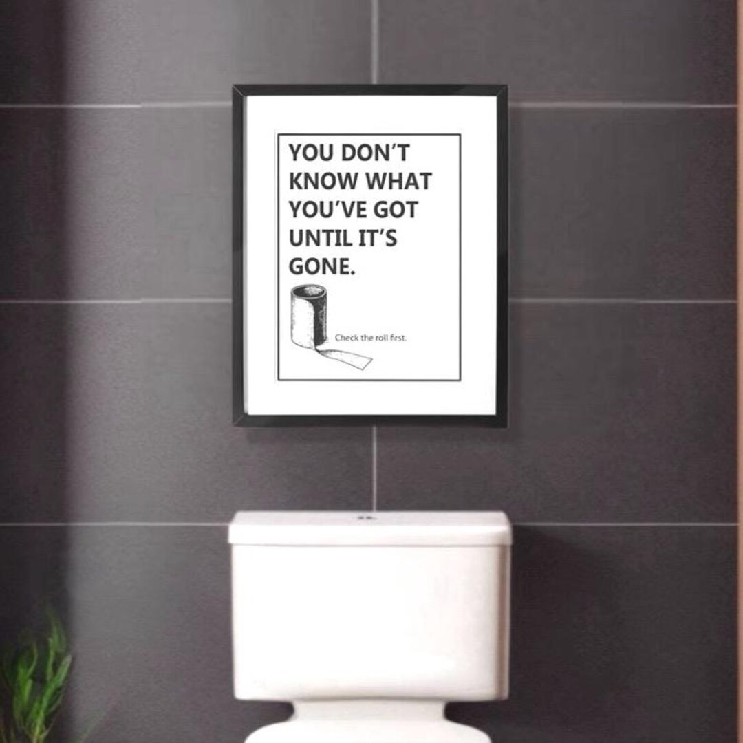 Funny Bathroom Art Print: Toilet Paper Humor (digital Download) - Etsy