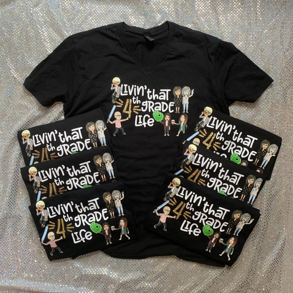 Bitmoji Teacher V-neck | Etsy