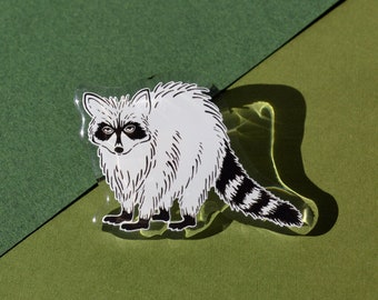 Trash Panda Acrylic Pin. Raccoon. 3x2"