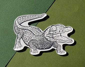 Alligator Acrylic Magnet. Gator. 4x2.5"