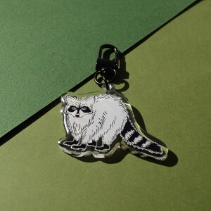 Trash Panda Acrylic Keychain. Raccoon. 3x2 image 3