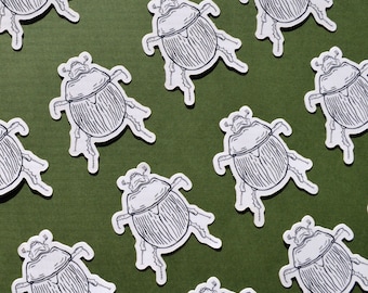 Gopher Tortoise Copris Beetle. Waterproof. UV Resistant. 2x1.5"