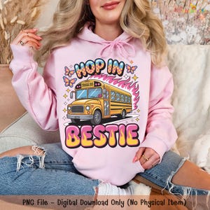 Hop In Bestie PNG, Struggle Bus Png, Mental Health Png, Funny Anxiety Png, Viral Girly Png, Cute Sticker Design, Checkered Fire Png,Coquette