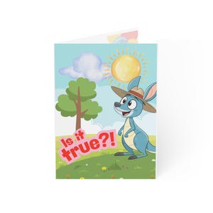 Cute Kangaroo Birthday Card | Funny Animal Card | Australia Birthday Card | Childrens birthday card | Aussie | Wildlife | Cartoon Humor