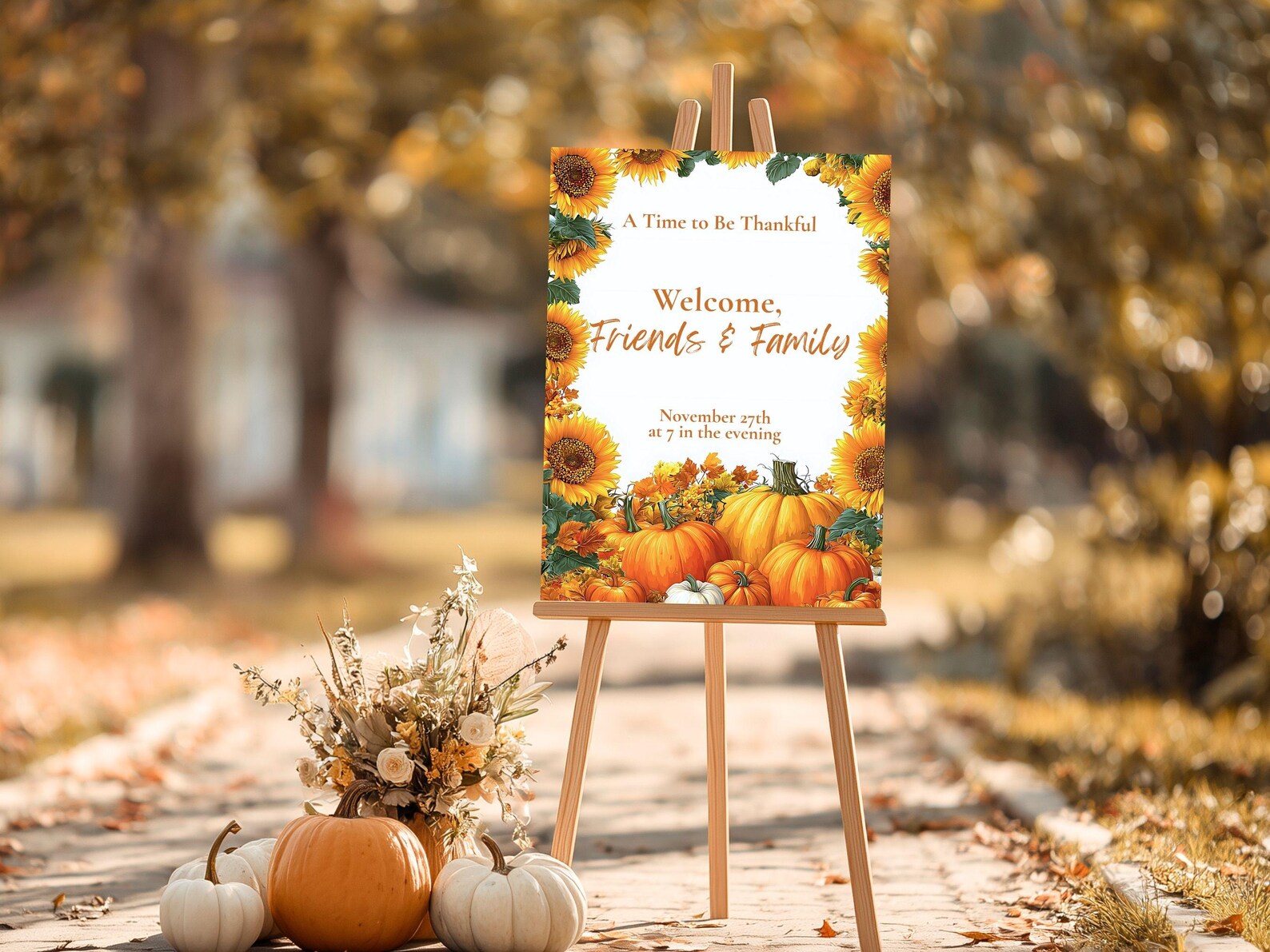 Fall Welcome Sign Quotes Fall Welcome Sign Printable Thanksgiving Sign Autumn Party Decor ...