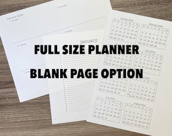 Planner Pages Printable Download Bundle - BLANK