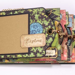 TUTORIAL: Tropical Travelogue Steamer Trunk and Mini Album Personal Use Only image 5