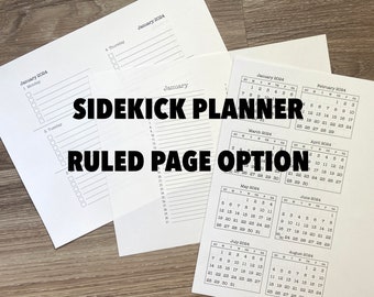 Paquete de páginas imprimibles de Sidekick - RULED