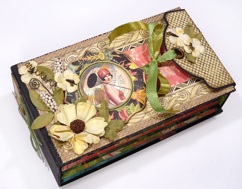 TUTORIAL: Tropical Travelogue Steamer Trunk and Mini Album Personal Use Only image 3