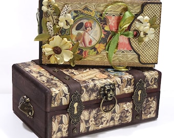 TUTORIAL with Commercial Usage Fee: Tropical Travelogue Steamer Trunk and Mini Album