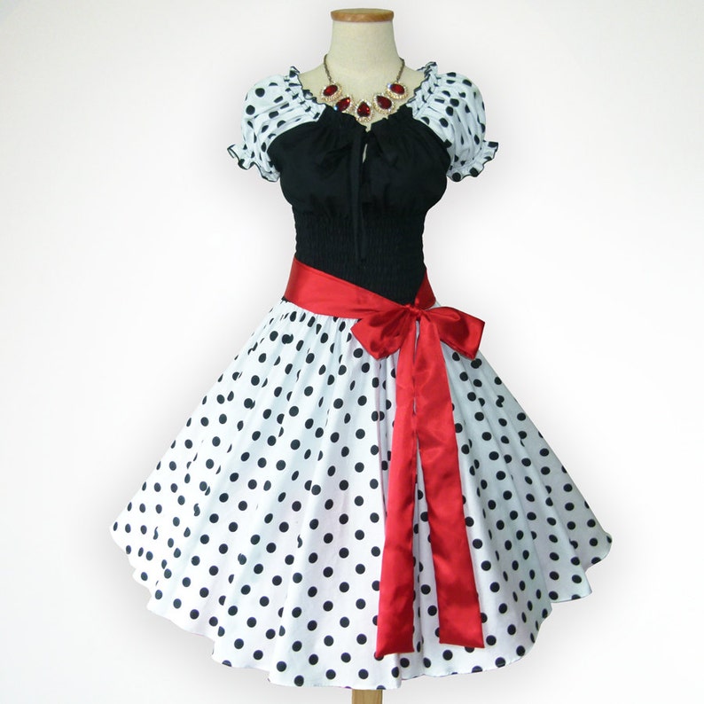 Black And White Baby Doll Top 50s Pin Up Rockabilly Swing Etsy