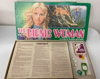 Vintage Rare 1976 Bionic Woman Board Game in Box by Parker Brothers