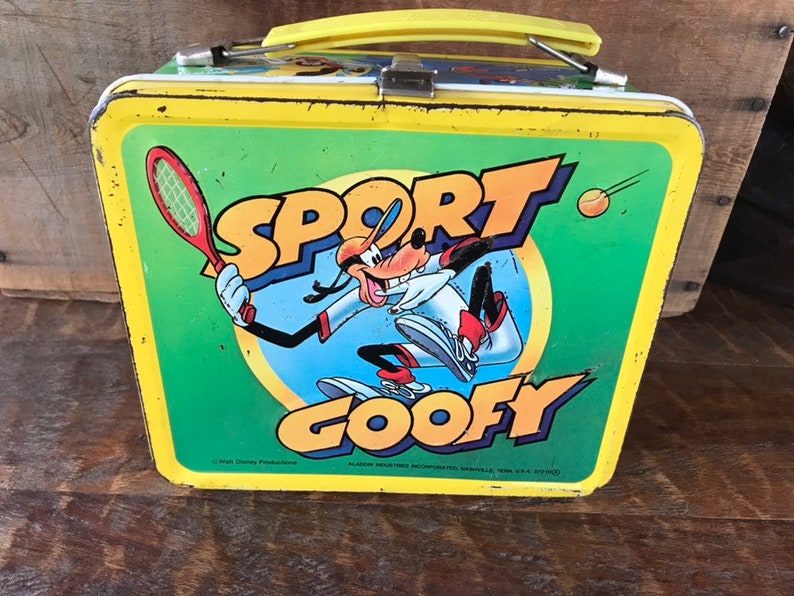 Vintage 1980s Sport Goofy Metal Lunch Box Etsy