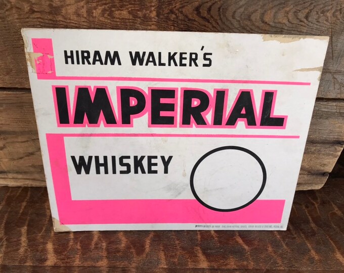 Vintage Hiram Walker's Imperial Whiskey Instore Ad Etsy