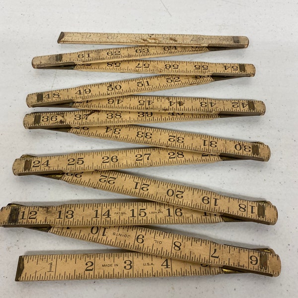 Folding Wood Ruler Etsy