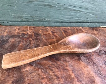 Vintage Hand Carved Folk Art Wood Spoon