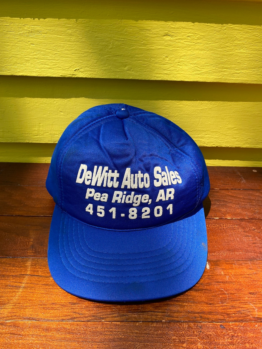 Vintage DeWitt Auto Sales Pea Ridge AR Blue Trucker Hat Worn Etsy España