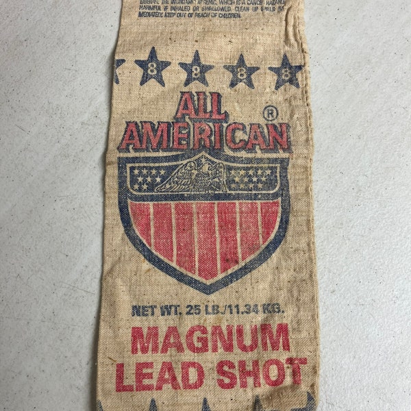 Vintage All American Brand Magnum Lead Shot 25 lb Bag