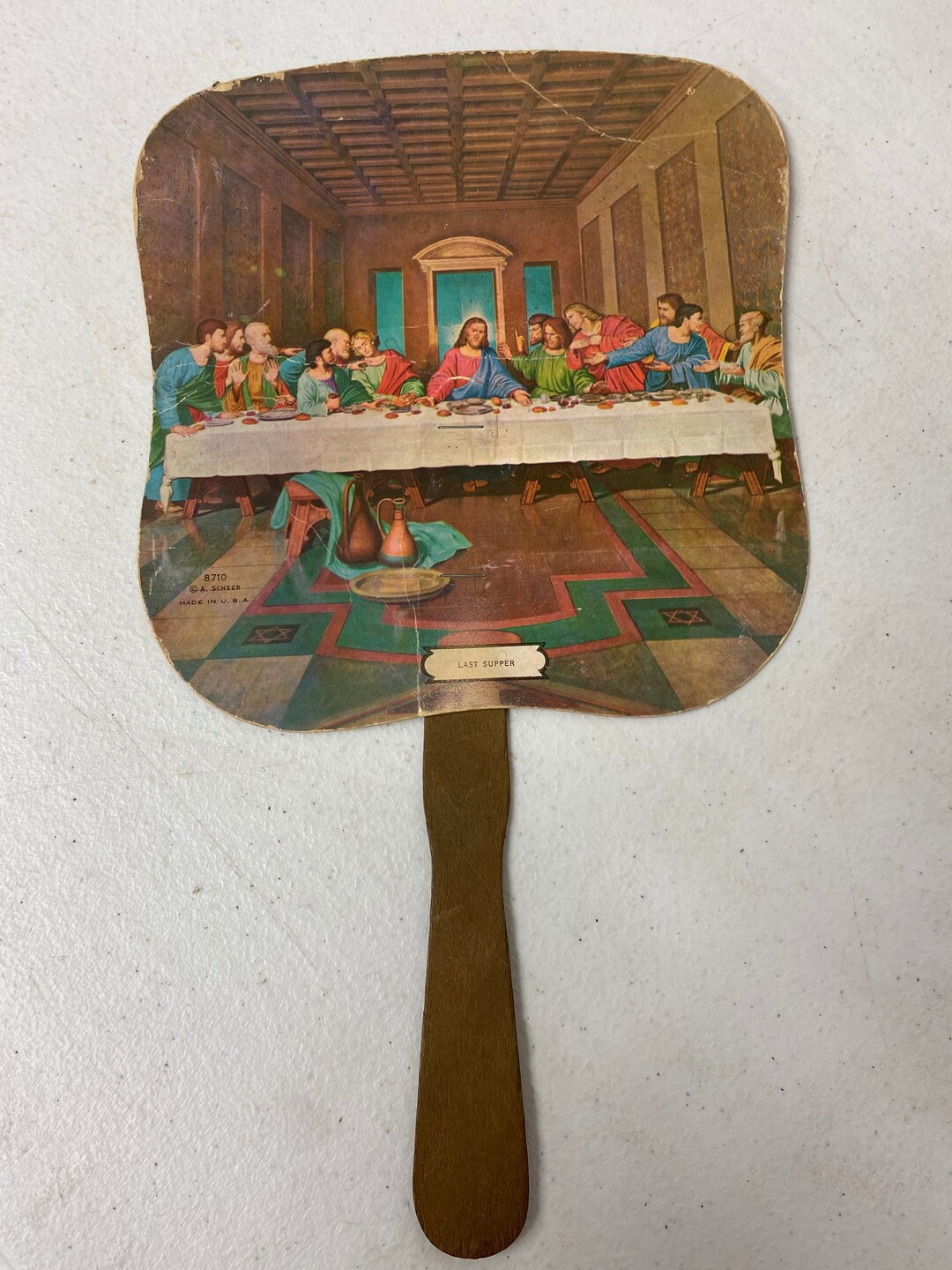 Vintage Bassett Furniture Sales and Repairs Advertisement Paper Fan