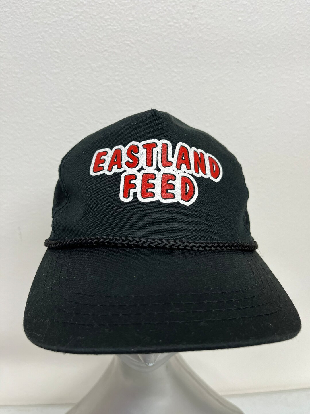 Vintage Eastland Feed Black Cloth Trucker Hat Yupong Hat Etsy