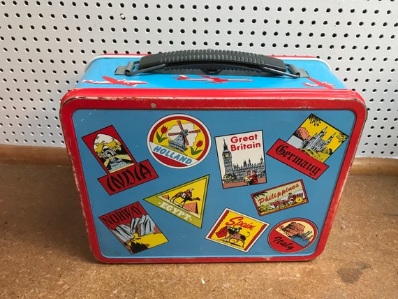 Vintage Handmade Two Compartment Lunch Box Nice Collectible Box