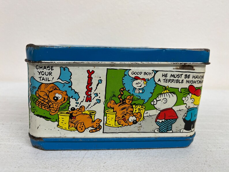 Vintage 1982 Heathcliff Cartoon Metal Lunch Box Etsy