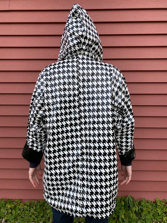 Vintage 1990’s Black & White Houndstooth Pattern … - image 3