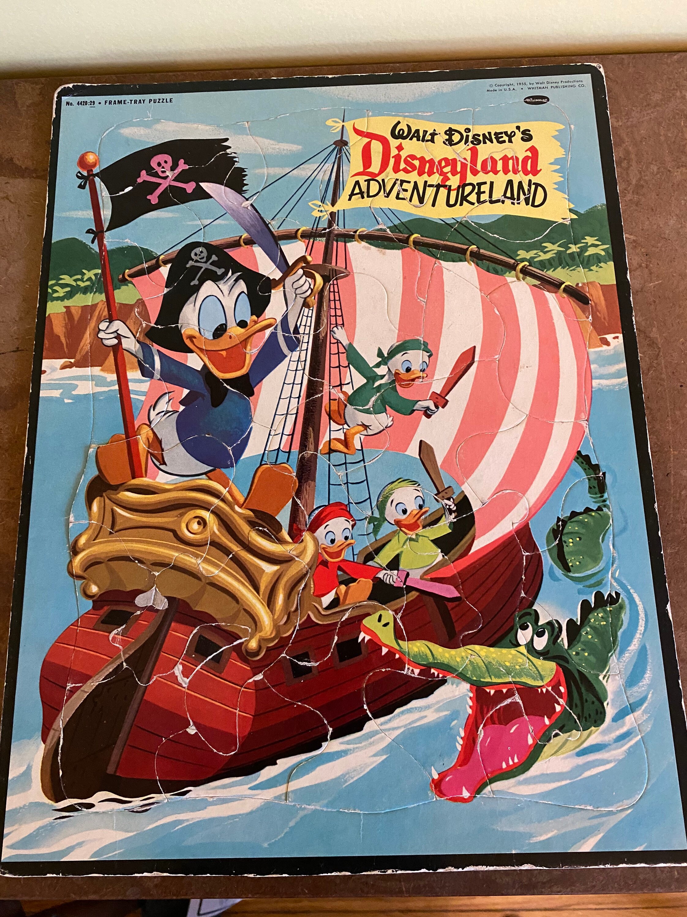 Vintage 1955 Disneyland Donald Duck Adventureland Tray