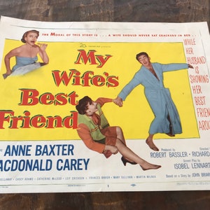 1952 Vintage My Wife's Best Friend Movie Lobby Card Small Poster - Etsy