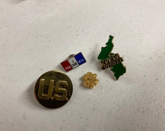 Vintage US Military Themed Lapel Pins