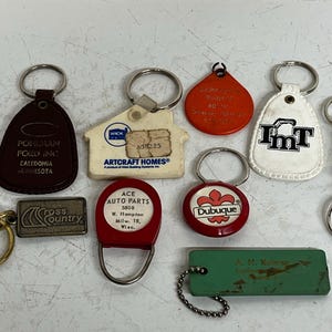 Vintage Advertising and Random Keychain Lot