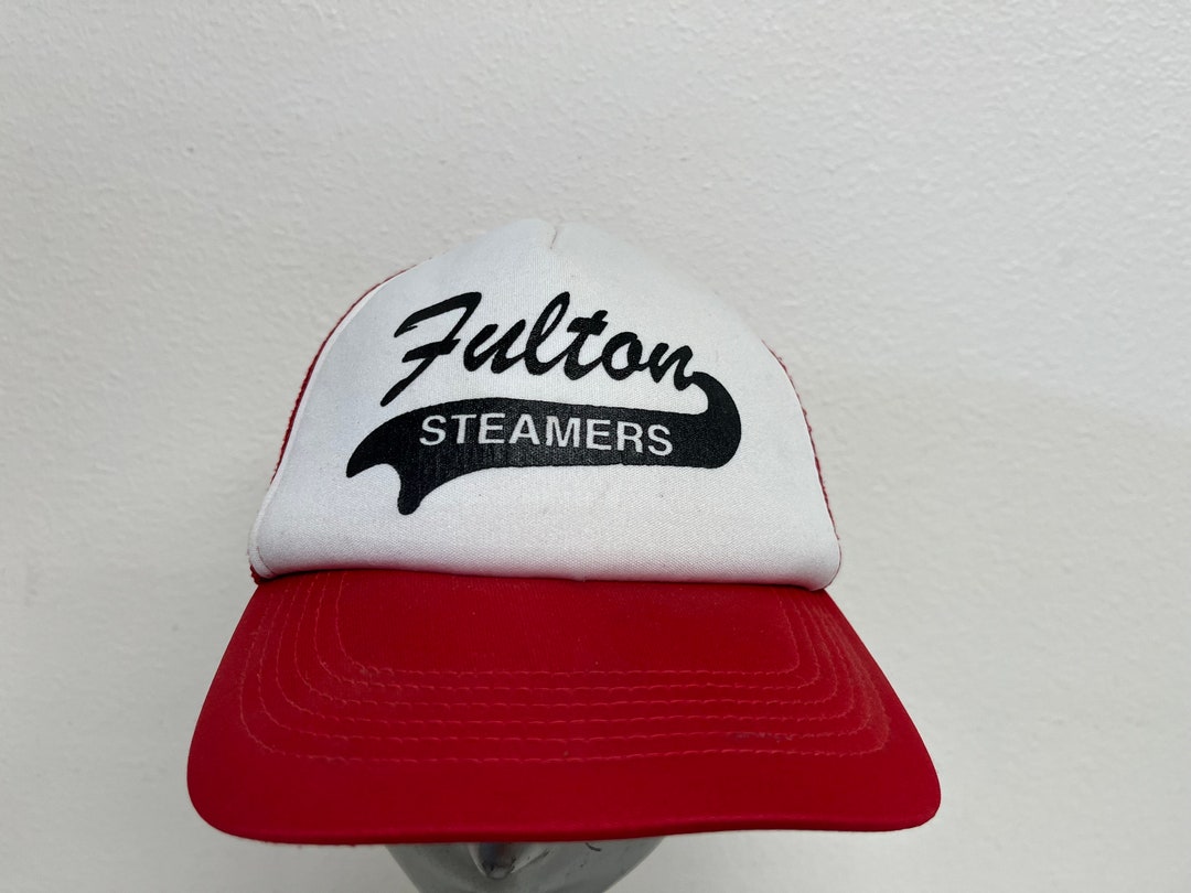 Vintage Fulton Steamers Red & White Mesh Trucker Hat by Head to Toe Etsy