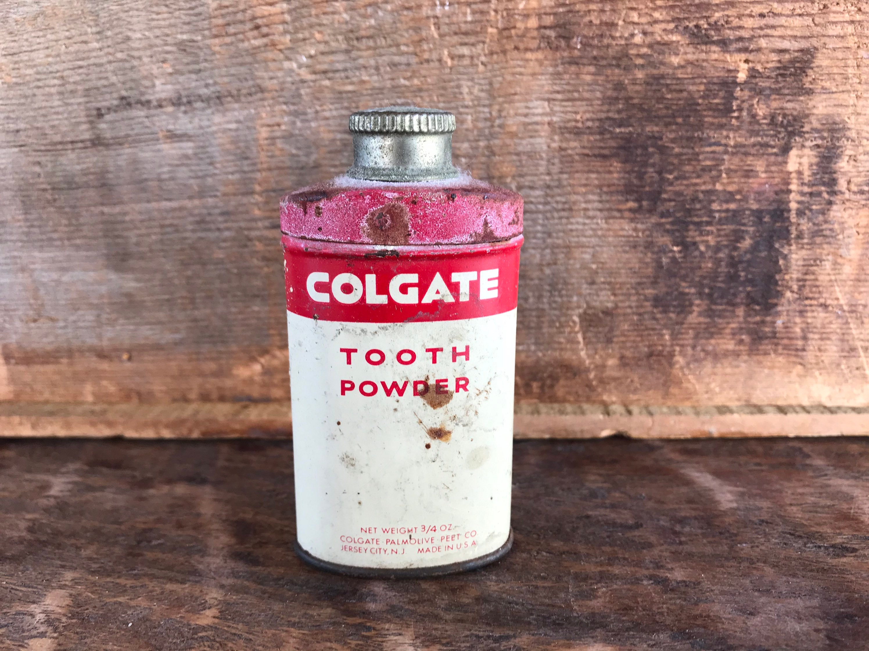 Vintage Colgate Tooth Powder Metal Tin - Etsy