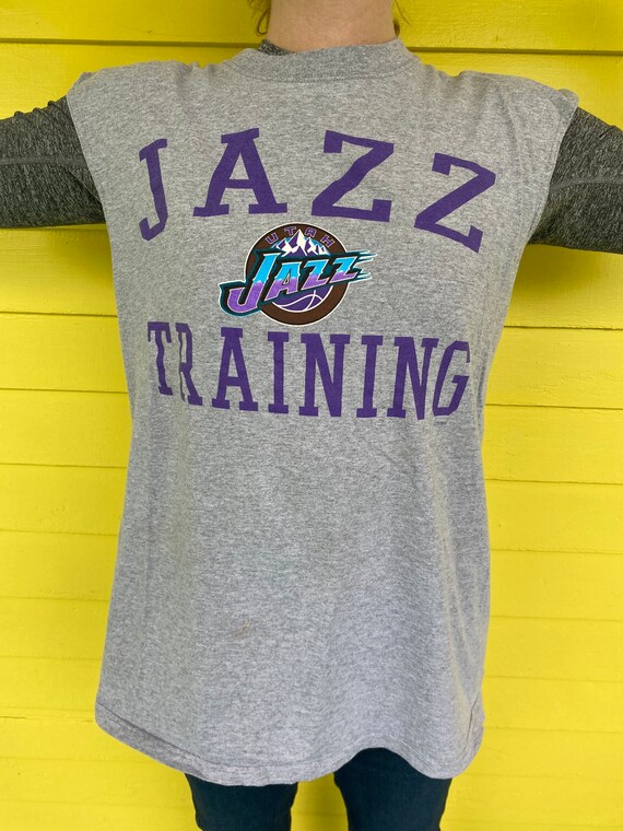 Vintage 1990s Utah Jazz Gray Sleeveless Training G