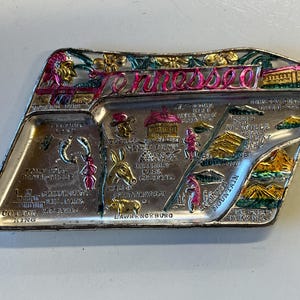 Vintage Tennessee Souvenir Metal Ashtray