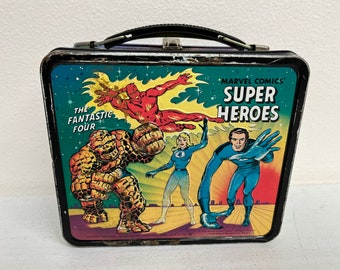 Vintage 1976 Marvel Comics Super Heroes Metal Lunch Box by Aladdin