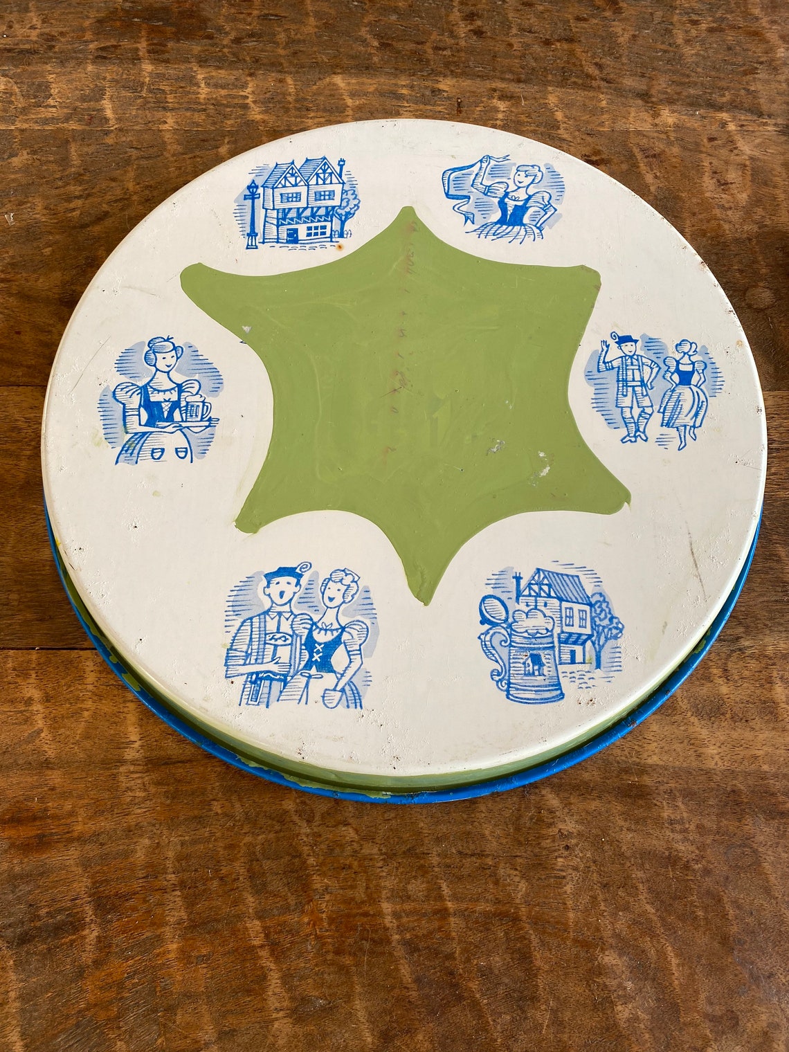 Vintage Folk Art Serving Tray Made From an Old Style Beer Tray Etsy