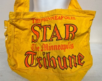 Sac de livraison vintage Minneapolis Star Minneapolis Tribune en toile