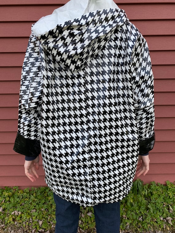 Vintage 1990’s Black & White Houndstooth Pattern … - image 2