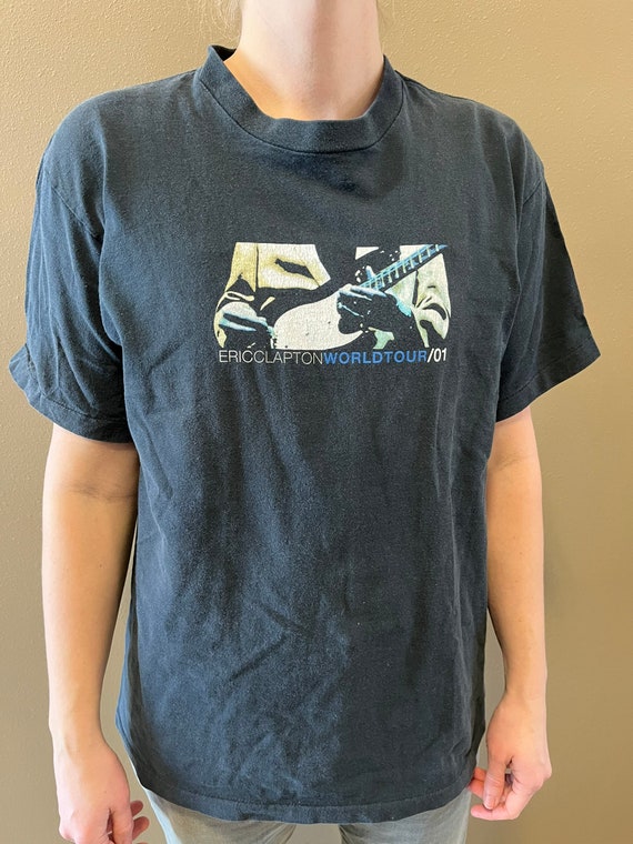 エリッククラプトン 2001 ツアー Tシャツ グレー Not Quite Vintage
