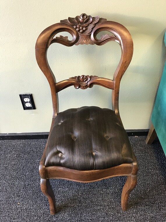 Pick up Only Victorian Era Parlor Chair With Braided Horsehair Seat Etsy UK
