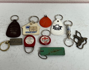 Vintage Advertising and Random Keychain Lot